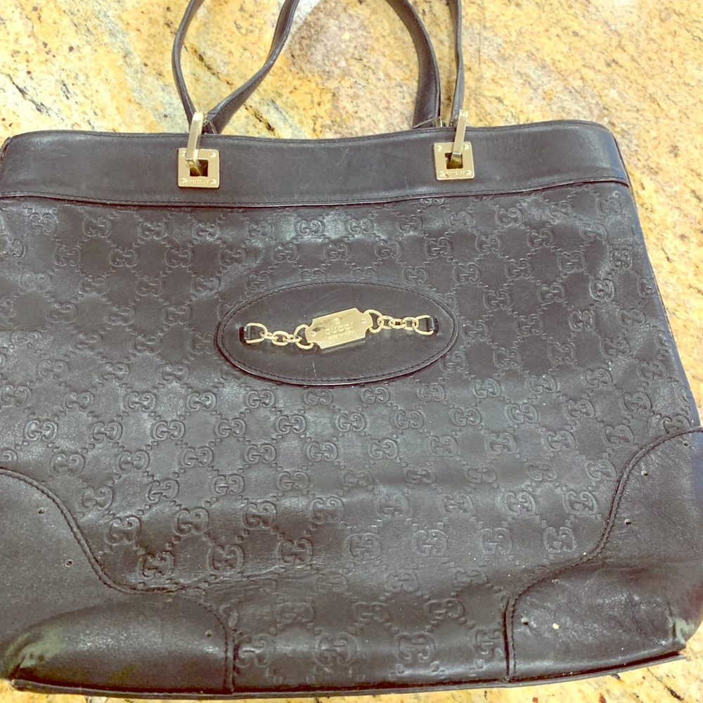 Black Leather Gucci